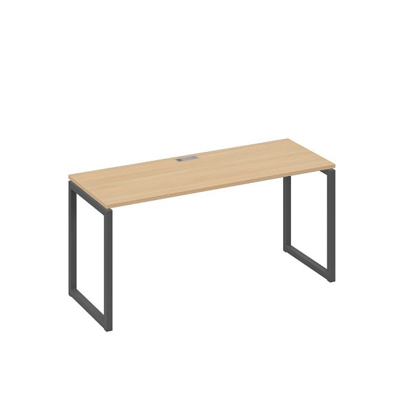 Стол письменный на металлокаркасе QUATTRO A4 А4 Б4 005 БП натуральный дуб / металлокаркас антрацит - Вид 1