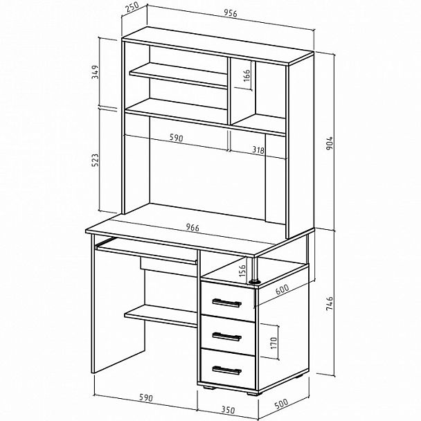 Стол компьютерный Амбер-15 - Вид 2