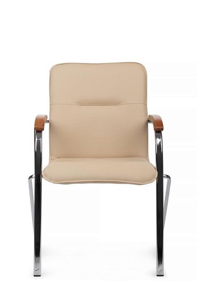 Стул Самба с деревянными подлокотниками SMB-02H Хром гальв. Бежевый - Вид 8