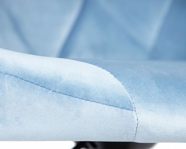 Стул барный DOBRIN LOGAN BLACK (пудрово-голубой велюр (MJ9-74)) - Вид 7