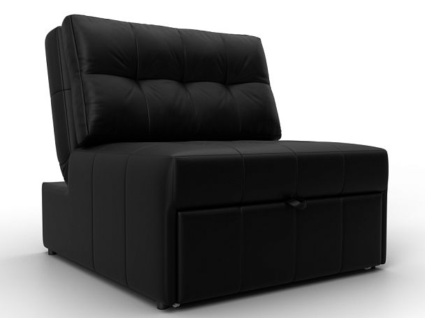 Кресло-кровать Лига-107 (80) Экокожа черный - Вид 1
