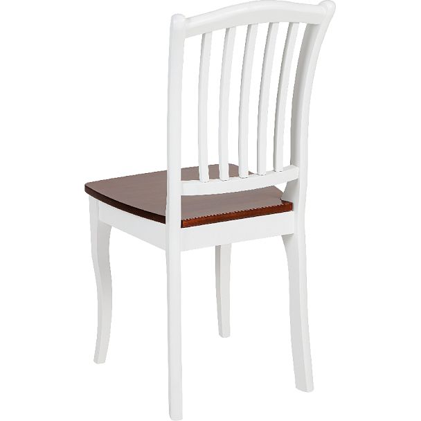 Комплект деревянных стульев с жестким сиденьем Элин Белый/Темный орех, 2 шт. - Вид 5