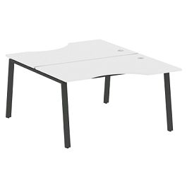 Metal System Р. ст. криволинейная на А-образном м/к БА.РАС-СА-2.2 Белый/Антрацит металл 1400*1835*750 - Фото предпросмотра