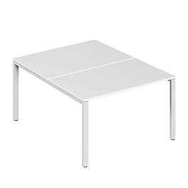 Бенч-система на 2 места Trend Metal 120x123x75 белый - Фото предпросмотра