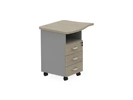 БЕРЛИН / BERLIN Тумба приставная левая 730х600х740 Шорвуд/Серый - Фото предпросмотра