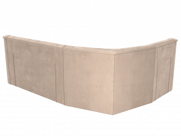 Угловой диван Карелия левый угол (полностью велюр бежевый) - Вид 7