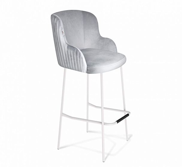 Стул барный Sheffilton SHT-ST39-1/S29 серое облако/белый муар - Вид 1