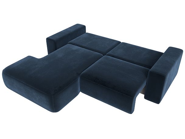 Диван угловой Лига-036 НПБ Классик левый угол Велюр синий - Вид 9