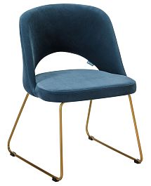 Стул Lars Diag blue/Линк золото - Фото предпросмотра