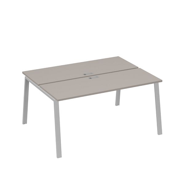 Станция 2х160 рабочая с металлокаркасом TRE A4 А4 Б3 172  БП мокко премиум / металлокаркас серый - Вид 1