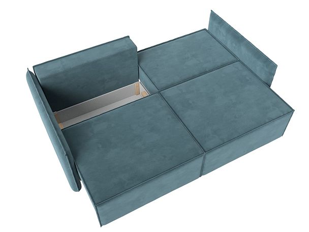 Диван прямой Либерти (полностью велюр бирюзовый) - Вид 9