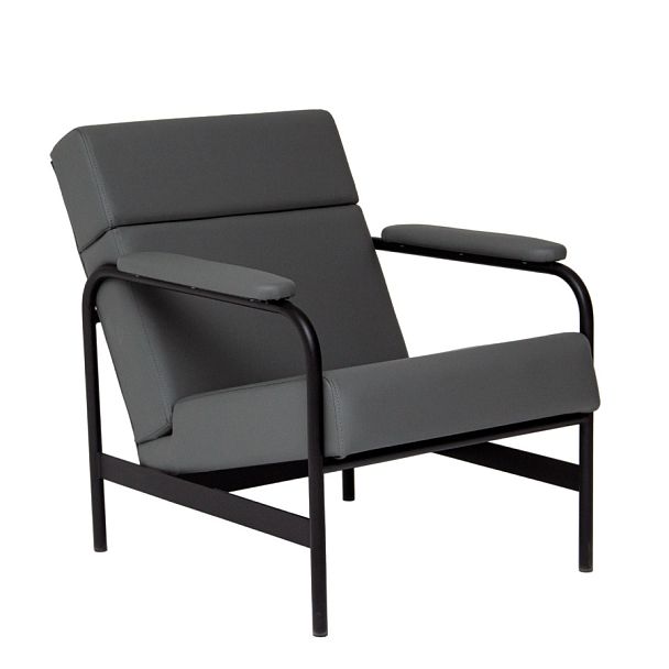 Кресло Kingston, экокожа Cayenne 1119, каркас металл RAL черный муар - Вид 1