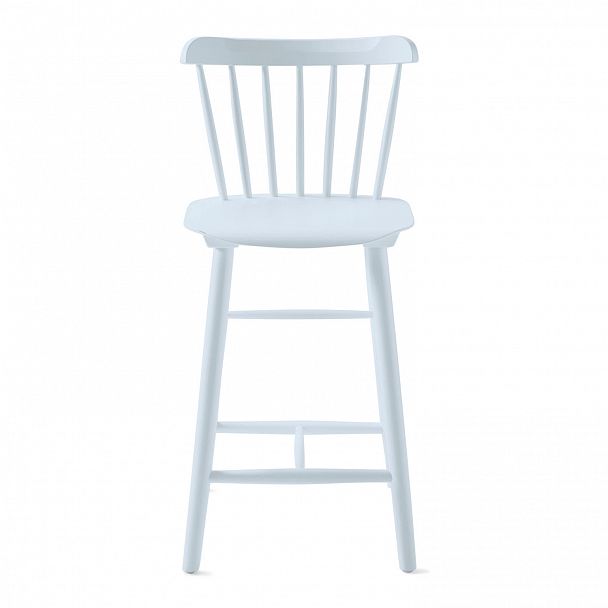 Стул Такер полубарный, голубой деревянный - Вид 3