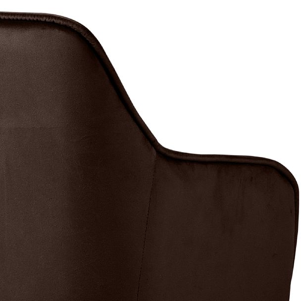 Полубарное поворотное кресло Мони К, Confetti coffee/черный - Вид 10