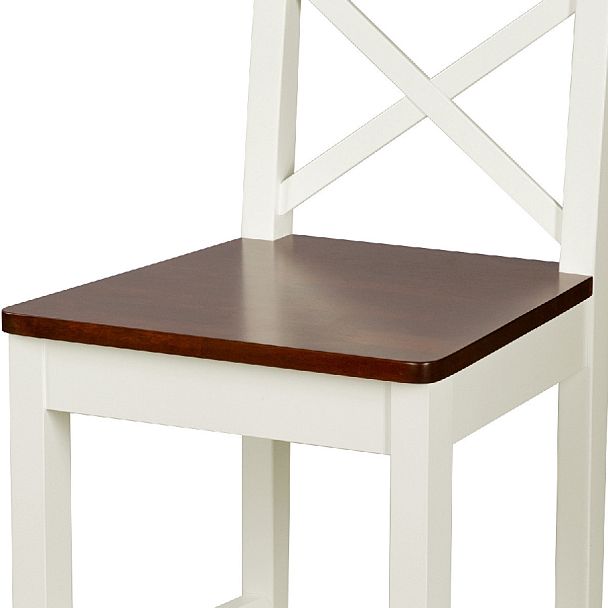 Комплект деревянных полубарных стульев с жестким сиденьем Бергольф Слоновая кость/Темный орех, 4 шт. - Вид 10