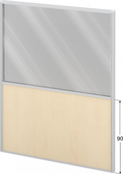 Модуль комбинированный "Мобильные офисные перегородки «Логика»" ПК-ЛГ-МДК200х160/90С/Д-В1-466 клен - Вид 1