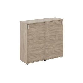 Шкаф купе 1238х400х1125 средний, с замком / корпус: дуб темный, фасады: дуб темный Сигма / Sigma - Фото предпросмотра