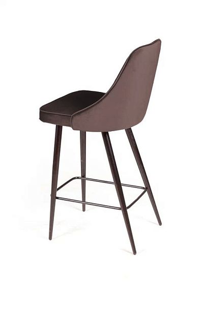 Стул полубарный Oliver, бархат антрацит 14/ чёрный конус - Вид 5