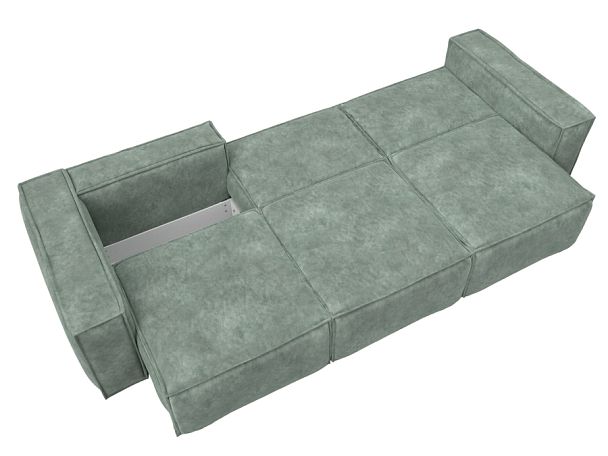 Диван прямой Лига-081 НПБ Лонг Велюр зеленый - Вид 9