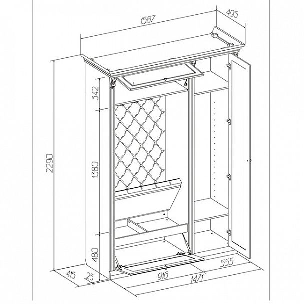 Прихожая "Благо-5-1" - Вид 2