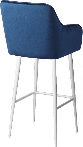 Барное поворотное кресло Мони К, Confetti blue/белый - Вид 5