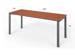 UNITY РМС7-18 ОРЕХ ИТАЛЬЯНСКИЙ Стол на металлокаркасе прямой 1800х700х750 - Фото предпросмотра