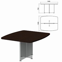 Столешница базы стола для переговоров "Приоритет" (1400х1200х750 мм), венге, К-911, К-911 венге - Фото предпросмотра