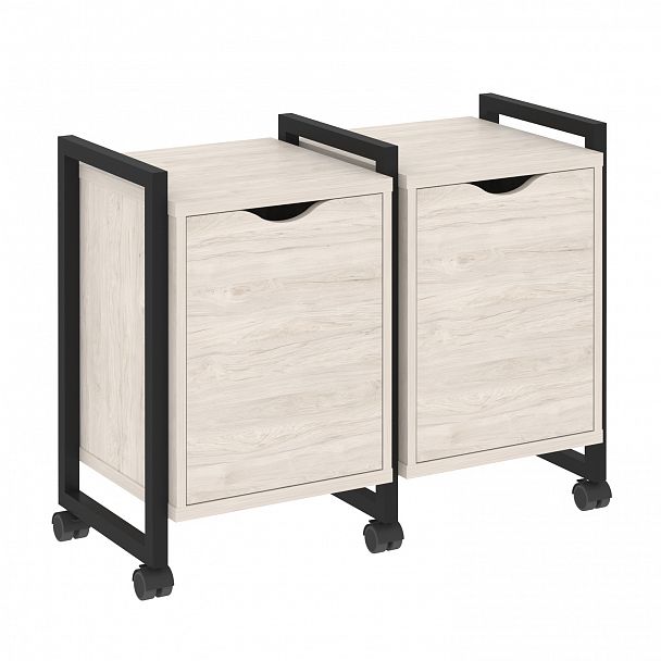 Тумба на колесах наборная "Loft" VR.L-TN-2.K денвер светлый/черный - Вид 1
