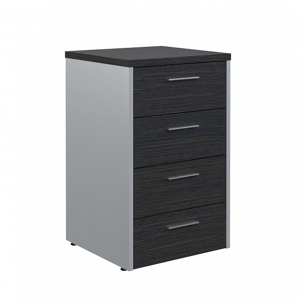 Тумба "Offix new" OLC 4D.1 легно темный/металлик - Вид 1
