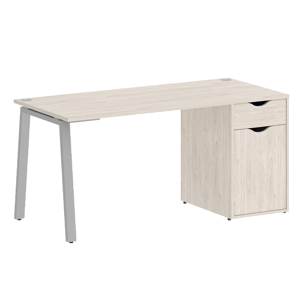 Home Office Стол письменный VR.SP-3-158.1.A Денвер светлый/Серый металл 1580*720*750 - Вид 1