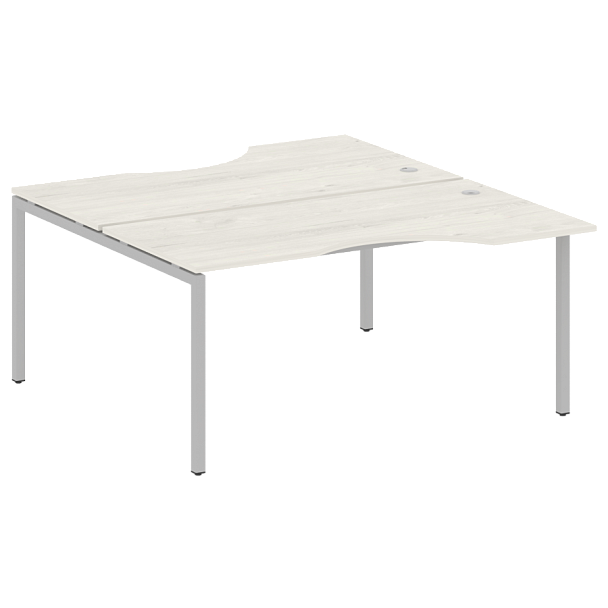 Metal System Quattro Р. ст. криволинейная на П-образном м/к 40БП.РАС-СА-2.1 Дуб наварра/Серый металл 1600*1835*750 - Вид 1