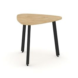 Стайл Проджект Стол переговорный SN-6.SPRG-70.3 Тиквуд Светлый/Металл Черный 900*900*750 - Фото предпросмотра