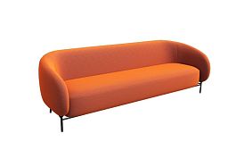 Belt Диван трёхместный BLT-3 Velvet Lux 72/Металл Черный 2210*850*730 - Фото предпросмотра