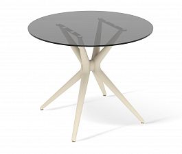 Стол Sheffilton SHT-TU30/TT26 90 СТЕКЛО бежевый/дымчатый - Фото предпросмотра