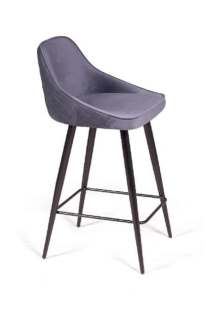 Стул полубарный Neo ромб, бархат серый 27 - Вид 4