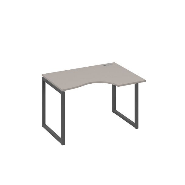 Стол эргономичный правый на каркас QUATTRO Классика A4 А4 Б4 042 БП мокко премиум / металлокаркас антрацит - Вид 1