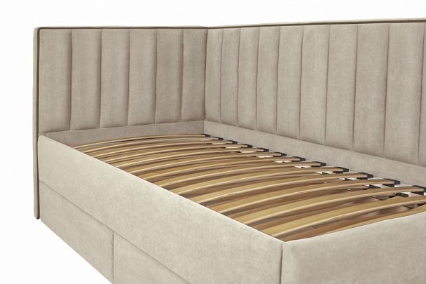 Кровать "Порше" с ящиками, бежевая - Вид 5