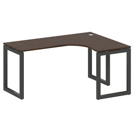 Metal System Quattro Стол криволинейный правый на О-образном м/к 50БО.СА-4 (R) Венге/Антрацит металл 1600*1200*750 - Фото предпросмотра