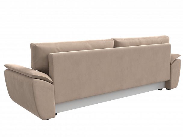 Прямой диван Нэстор Лайт (полностью велюр бежевый) - Вид 6