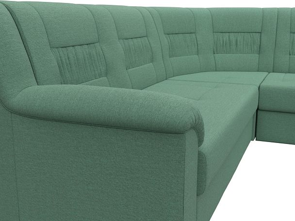 Диван угловой Карелия правый угол Рогожка зеленый - Вид 4