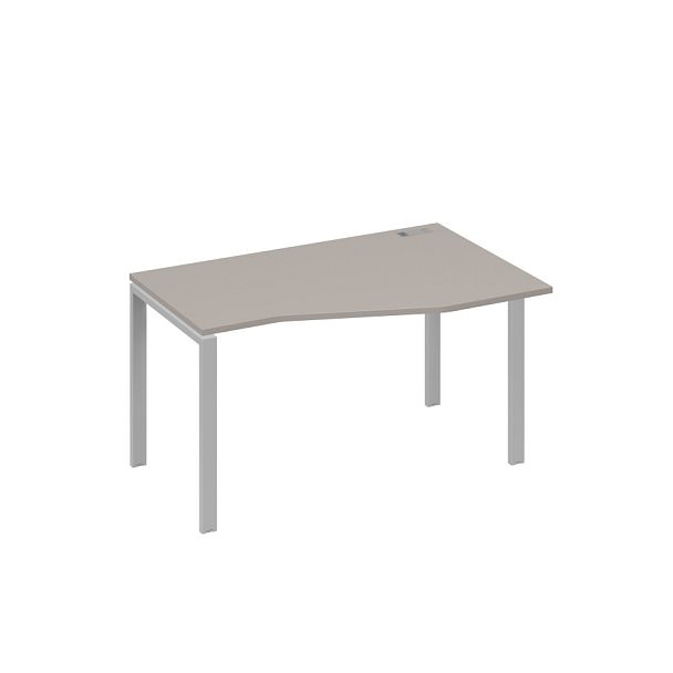 Стол эргономичный правый "Техно" на металлокаркасе UNO A4 А4 Б1 064 БП мокко премиум / металлокаркас серый - Вид 1