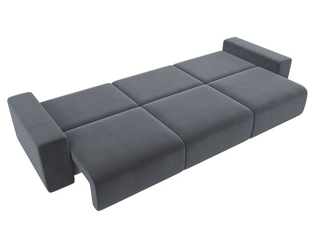 Диван прямой Лига-036 Классик Лонг Велюр серый - Вид 10