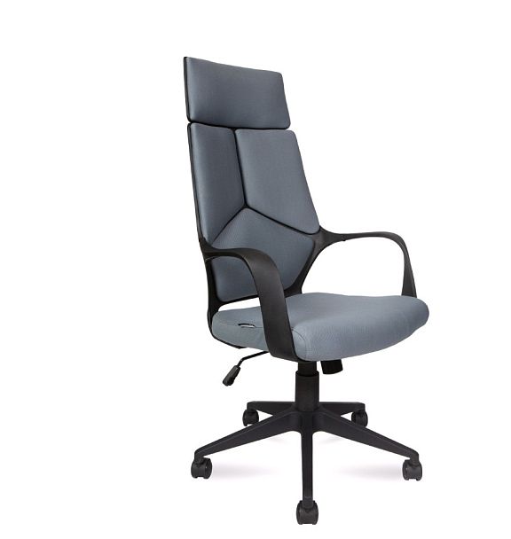 Кресло офисное / IQ /CX0898H-1-60/ (black plastic, dark grey) черный пластик / темно-серая ткань "Кресла для персонала"  ТК-001035000522 темно-серый - Вид 1