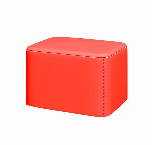 Пуф БЛОК БК-6040 60х45х40h Oregon 09 (кожзам) красный "Пуфы и банкетки"  ТК-002920003407 красный - Вид 1