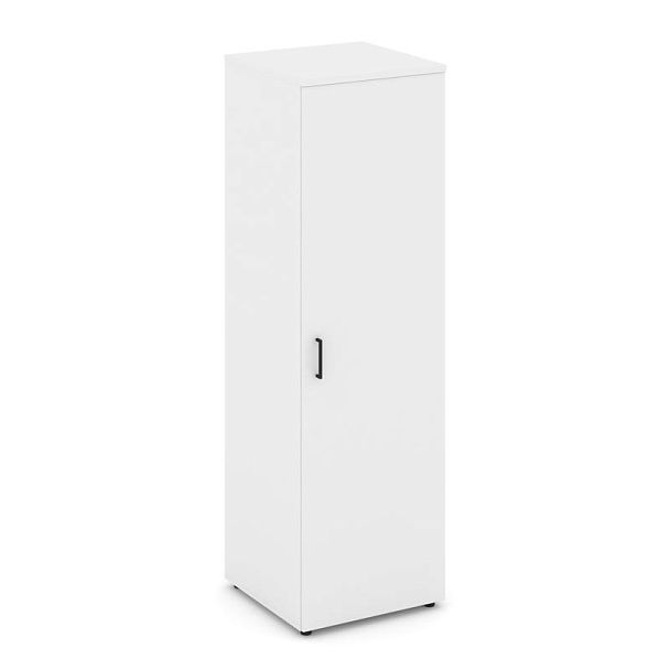 Стайл Проджект Гардероб узкий глубокий SN.GB.E-002 Белый/Черный Ручки 600*600*1982 - Вид 1