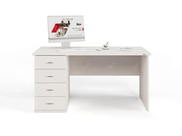 ЛАЙТ / LIGHT RLG008-15x7L Однотумбовый стол 150x70x75 Дуб Молочный - Вид 2