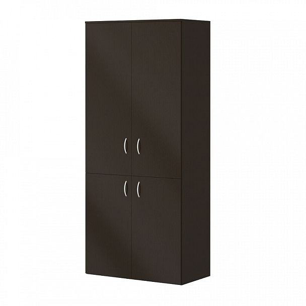 Шкаф канцелярский тип 2 "Офисные шкафы для документов"  ПК-АРМ-ШКЦ182Х80Д4/35-В1-134А венге - Вид 1