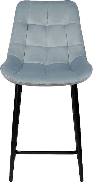 Полубарный поворотный стул Эйден, Confetti dusty blue/черный - Вид 3