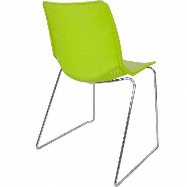 Стул Race (пруток) каркас Хром, салатовый, стопируемый - Вид 2