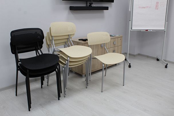 Стул  Точка Роста Sheffilton SHT-S85М красный/черный муар, стопируемый - Вид 11